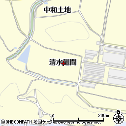 愛知県常滑市矢田清水廻間周辺の地図
