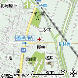 愛知県安城市桜井町桜林5周辺の地図