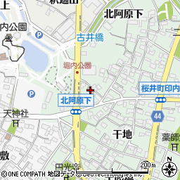 愛知県安城市桜井町印内南分69周辺の地図