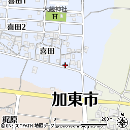 兵庫県加東市喜田13周辺の地図