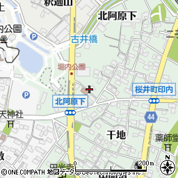 愛知県安城市桜井町印内南分72周辺の地図