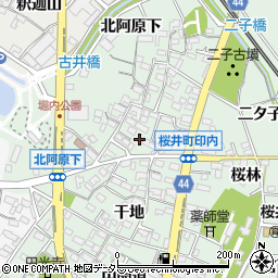 愛知県安城市桜井町印内南分49周辺の地図