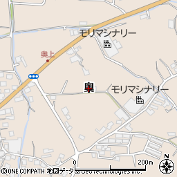 岡山県美作市奥周辺の地図