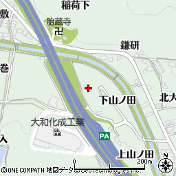 愛知県岡崎市保母町下平地周辺の地図