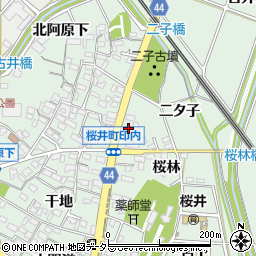 愛知県安城市桜井町印内南分41周辺の地図