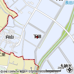 愛知県安城市榎前町（下田）周辺の地図