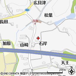 愛知県新城市須長石岸周辺の地図