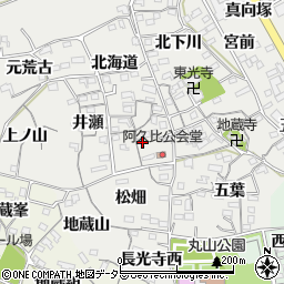愛知県阿久比町（知多郡）阿久比（広海道）周辺の地図