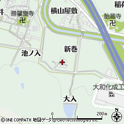 愛知県岡崎市保母町向井田周辺の地図