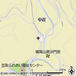 京都府宇治市西笠取中荘16周辺の地図