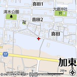 兵庫県加東市喜田29周辺の地図