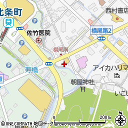 兵庫県加西市北条町横尾343周辺の地図