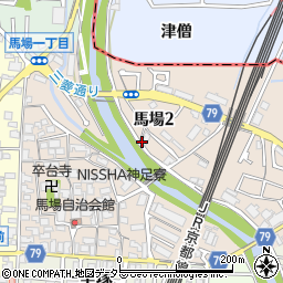 六斉橋周辺の地図