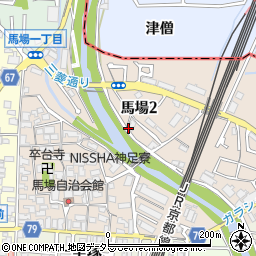 六斉橋周辺の地図