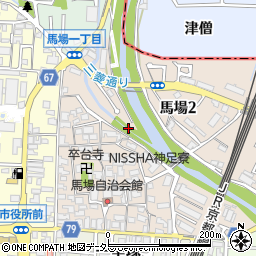 長岡橋周辺の地図