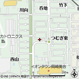 愛知県岡崎市美合町つむぎ中周辺の地図