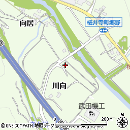 愛知県岡崎市桜井寺町（川向）周辺の地図