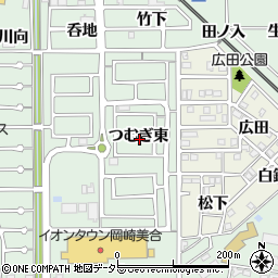 愛知県岡崎市美合町つむぎ東周辺の地図