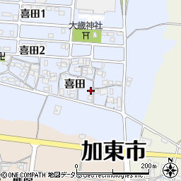 兵庫県加東市喜田124周辺の地図