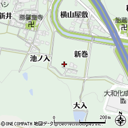 愛知県岡崎市保母町新巻5周辺の地図