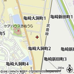 愛知県半田市亀崎大洞町2丁目周辺の地図