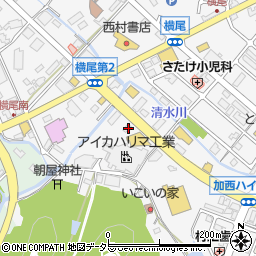 兵庫県加西市北条町横尾387-1周辺の地図