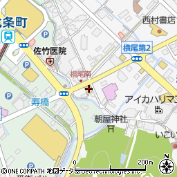 兵庫県加西市北条町横尾344-1周辺の地図