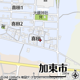 兵庫県加東市喜田123周辺の地図