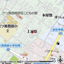 愛知県岡崎市赤渋町上河原周辺の地図