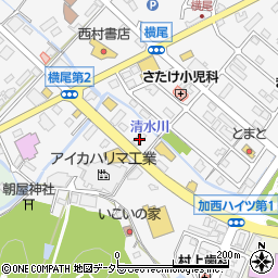 兵庫県加西市北条町横尾389-1周辺の地図