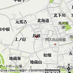 愛知県知多郡阿久比町阿久比井瀬周辺の地図