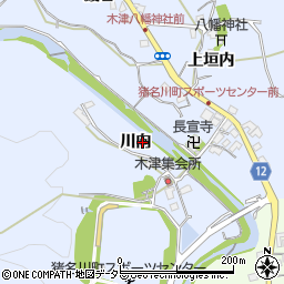 兵庫県川辺郡猪名川町木津川向周辺の地図