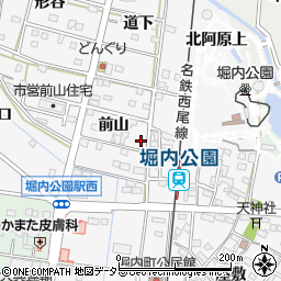 愛知県安城市堀内町周辺の地図