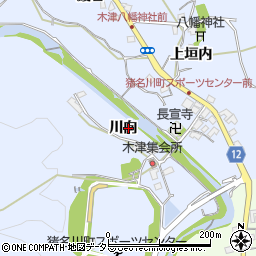 兵庫県猪名川町（川辺郡）木津（川向）周辺の地図