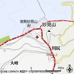 兵庫県川西市黒川奥山周辺の地図