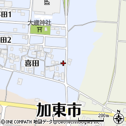 兵庫県加東市喜田145-5周辺の地図