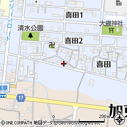 兵庫県加東市喜田36周辺の地図