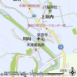 兵庫県川辺郡猪名川町木津有井周辺の地図