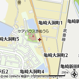 愛知県半田市亀崎大洞町周辺の地図