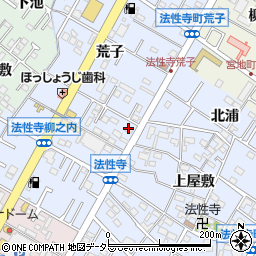 愛知県岡崎市法性寺町柳之内1周辺の地図