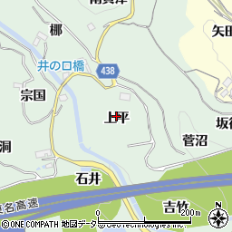 愛知県新城市牛倉上平周辺の地図