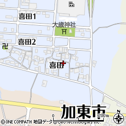 兵庫県加東市喜田119周辺の地図