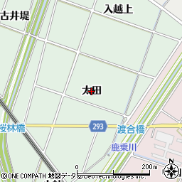 愛知県安城市桜井町（太田）周辺の地図
