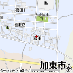 兵庫県加東市喜田107周辺の地図