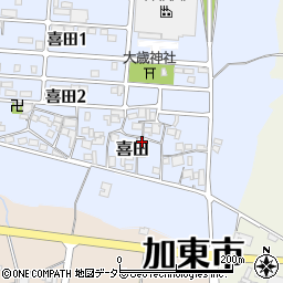 兵庫県加東市喜田113周辺の地図