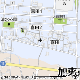 兵庫県加東市喜田88周辺の地図
