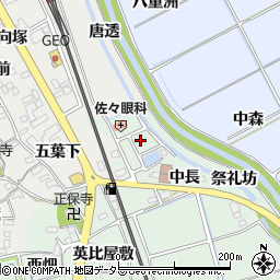 愛知県知多郡阿久比町椋岡菱田周辺の地図