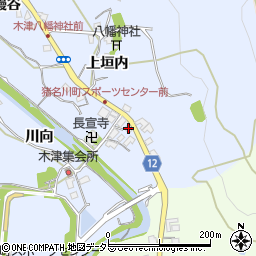 兵庫県川辺郡猪名川町木津5周辺の地図