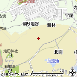 京都府長岡京市奥海印寺新林周辺の地図
