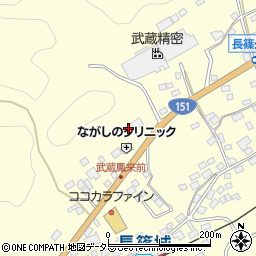 愛知県新城市長篠権現堂周辺の地図